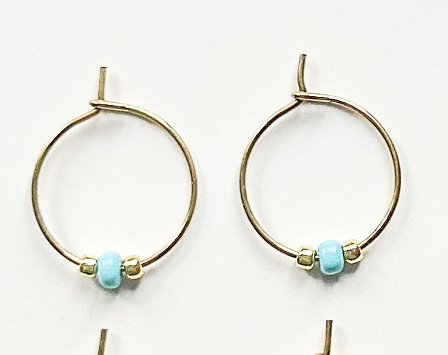 Beaded Hoops