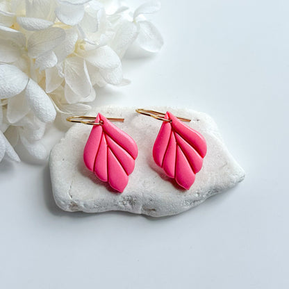 Pretty in Pink- Leaf Hook Dangles