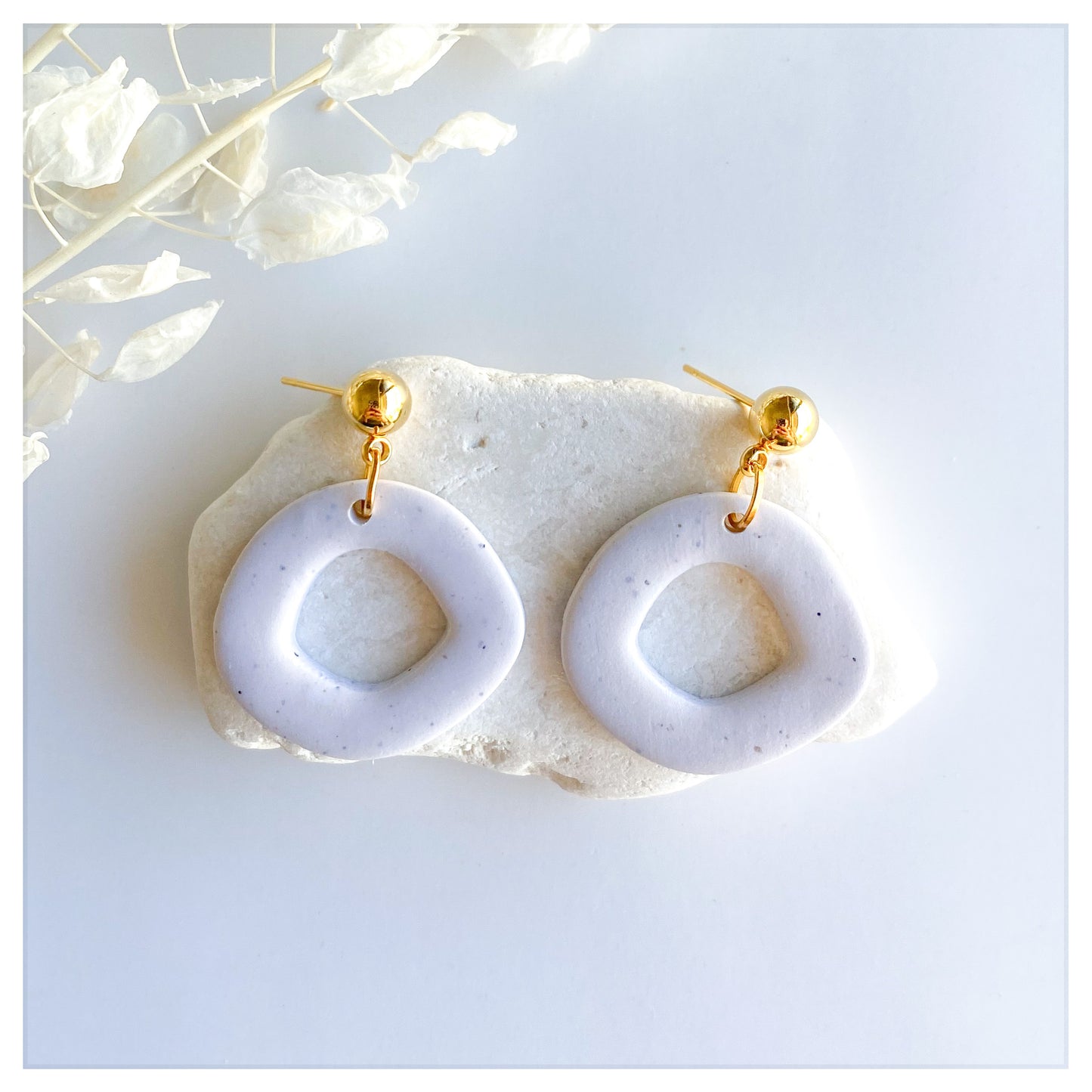 Subtle Spring- Organic Circle Dangles