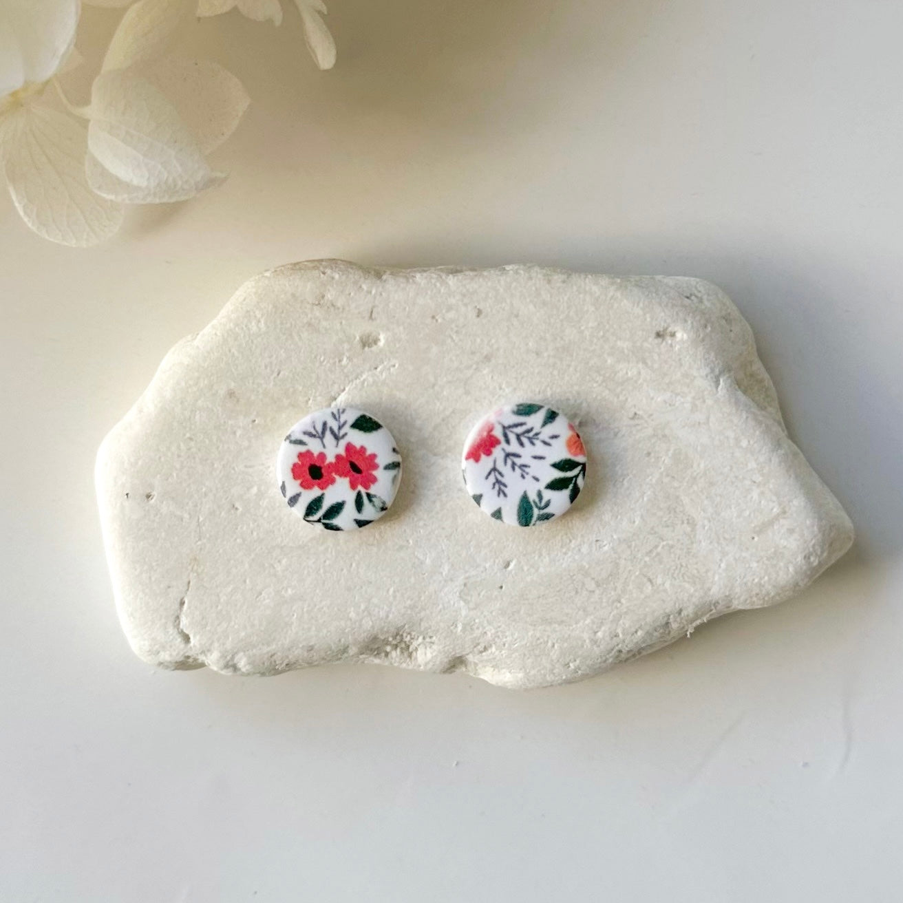 Handmade Printed Stud Earrings