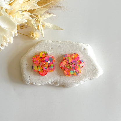 Glitter Studs- Basic Floral