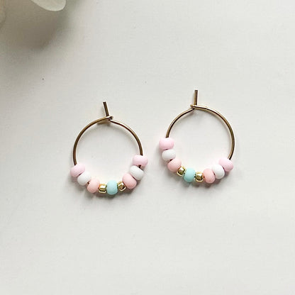 Mini Seed Bead Hoops