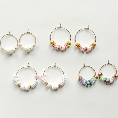 Beaded Hoops