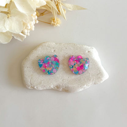 Glitter Petal Studs