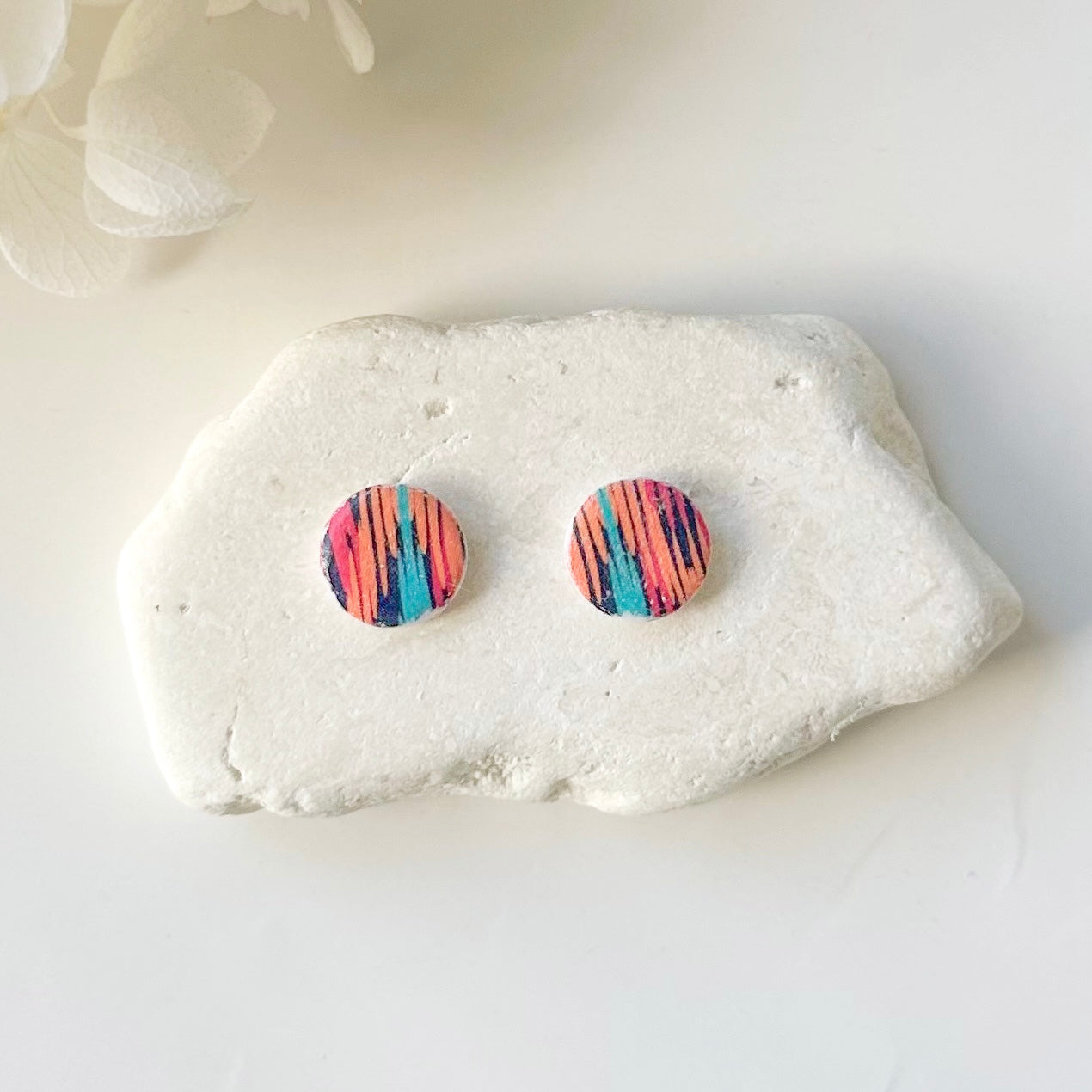 Handmade Printed Stud Earrings