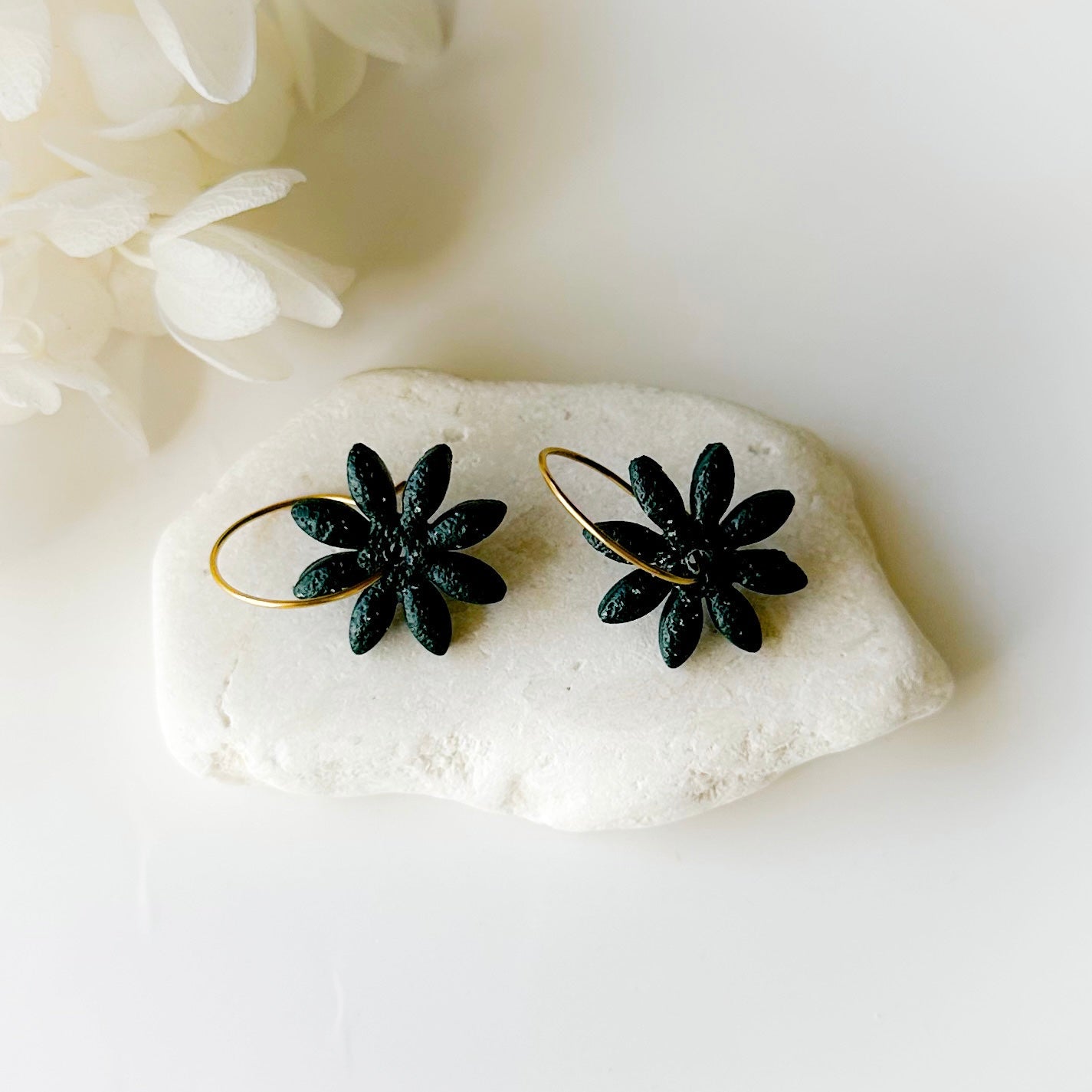 Splendor Flower Hoops