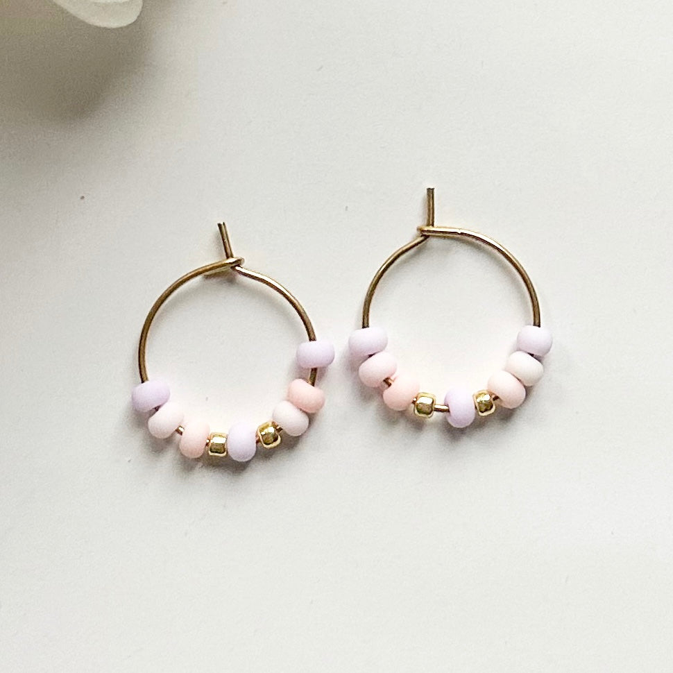 Mini Seed Bead Hoops