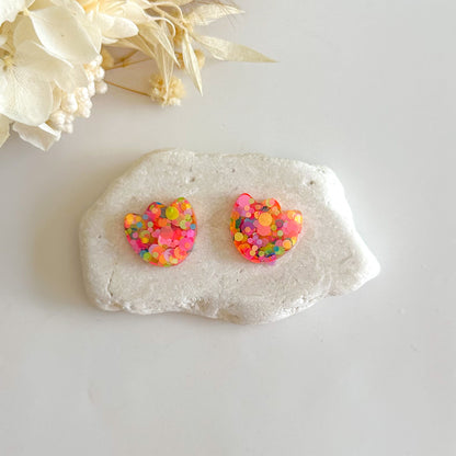 Glitter Petal Studs