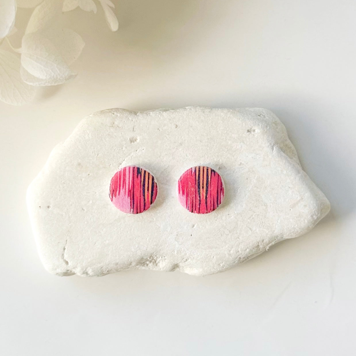 Handmade Printed Stud Earrings