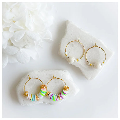 Beaded Hoops