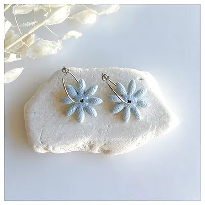 Ocean Breeze- Flower Hoops