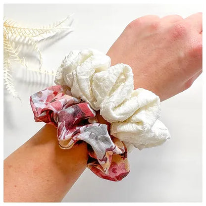 Ruby Floral Scrunchie