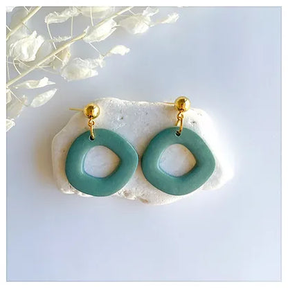 Subtle Spring- Organic Circle Dangles